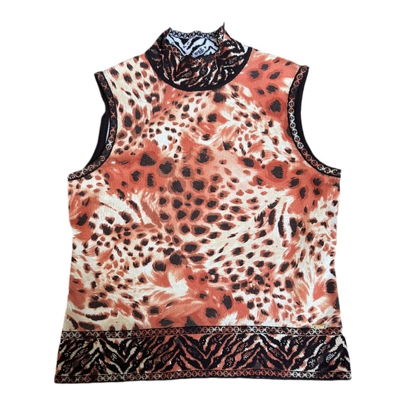 St. John Sport animal print turtleneck - Picture 2 of 8